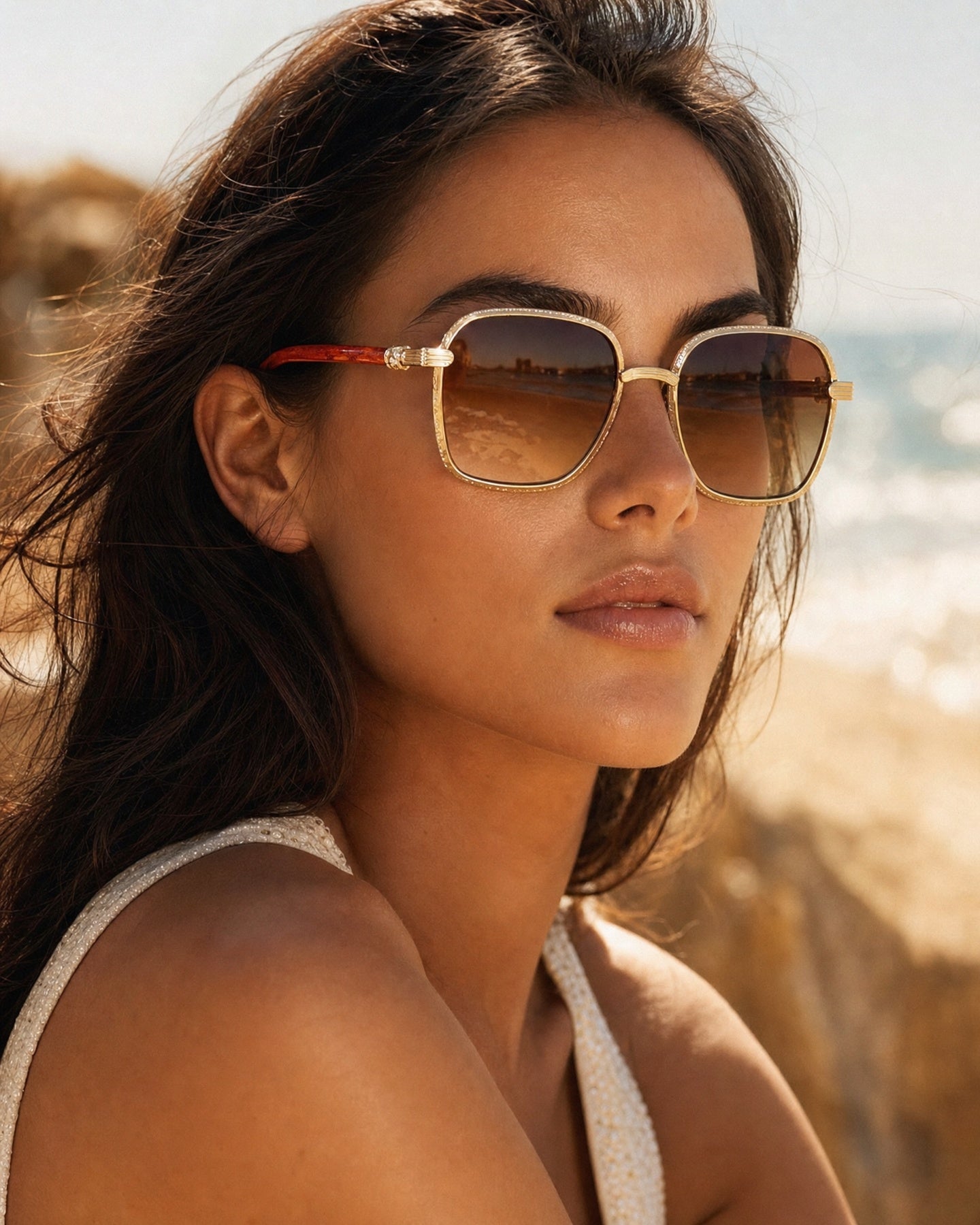 Giovanni Retro Wooden Sunglasses
