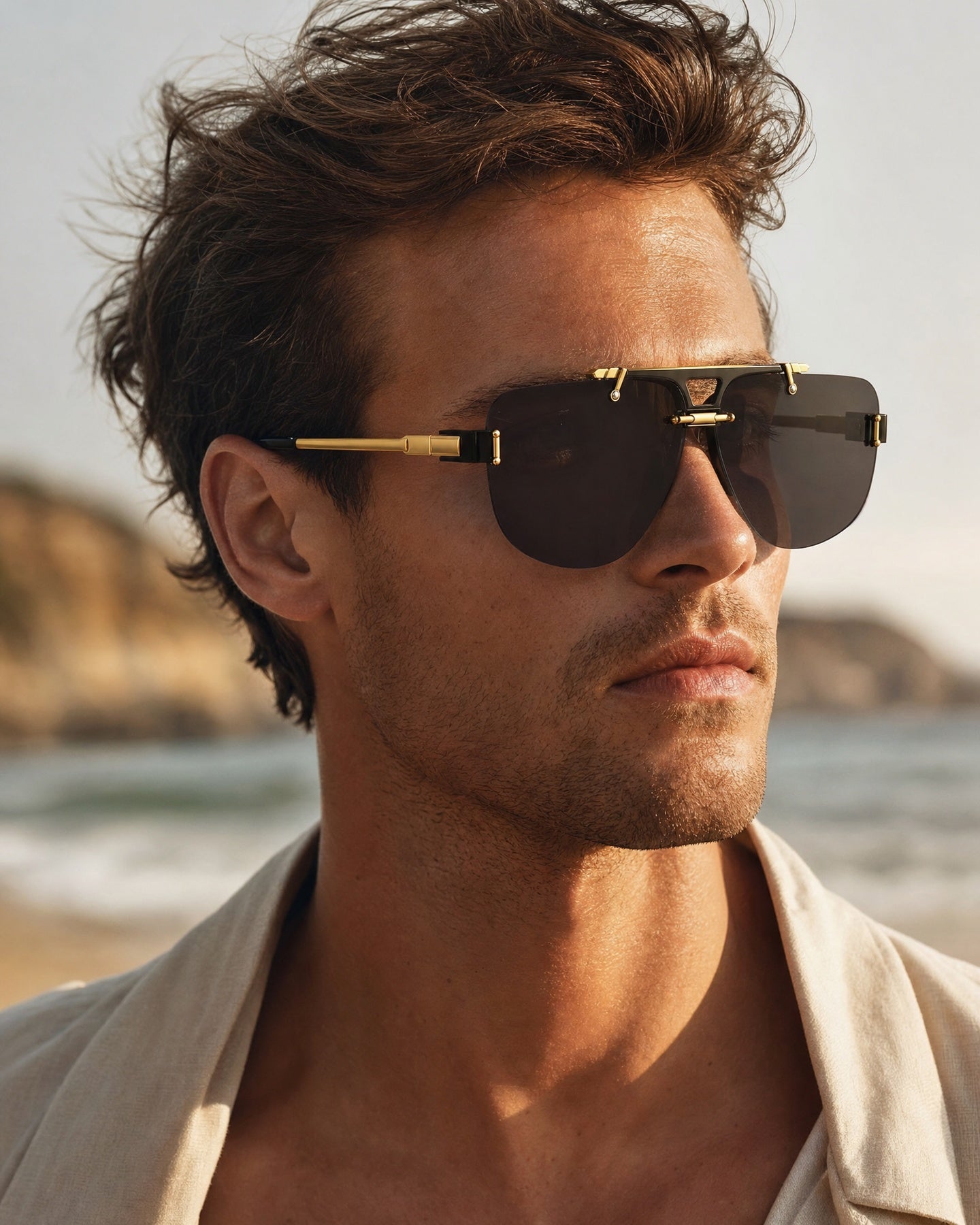 Aurelio Rimless Sunglasses