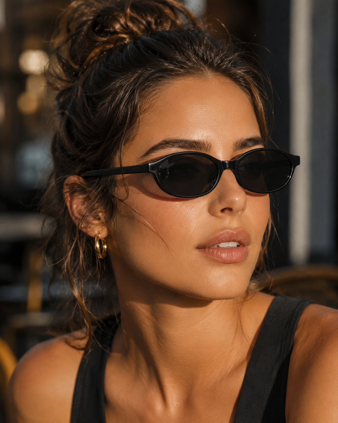 Palermo Retro Oval Sunglasses