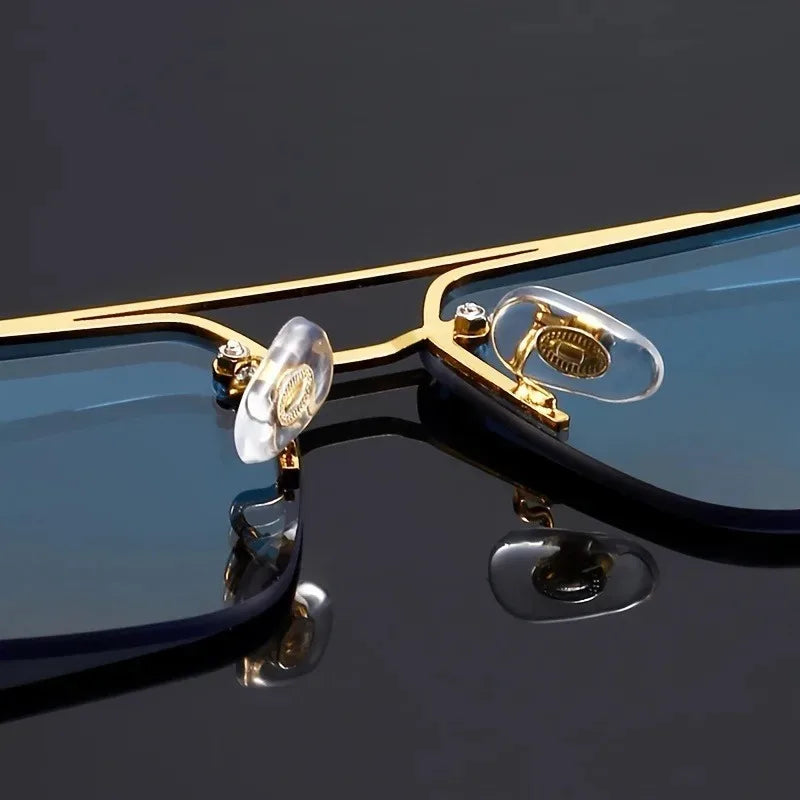 Colton Rimless Square Sunglasses