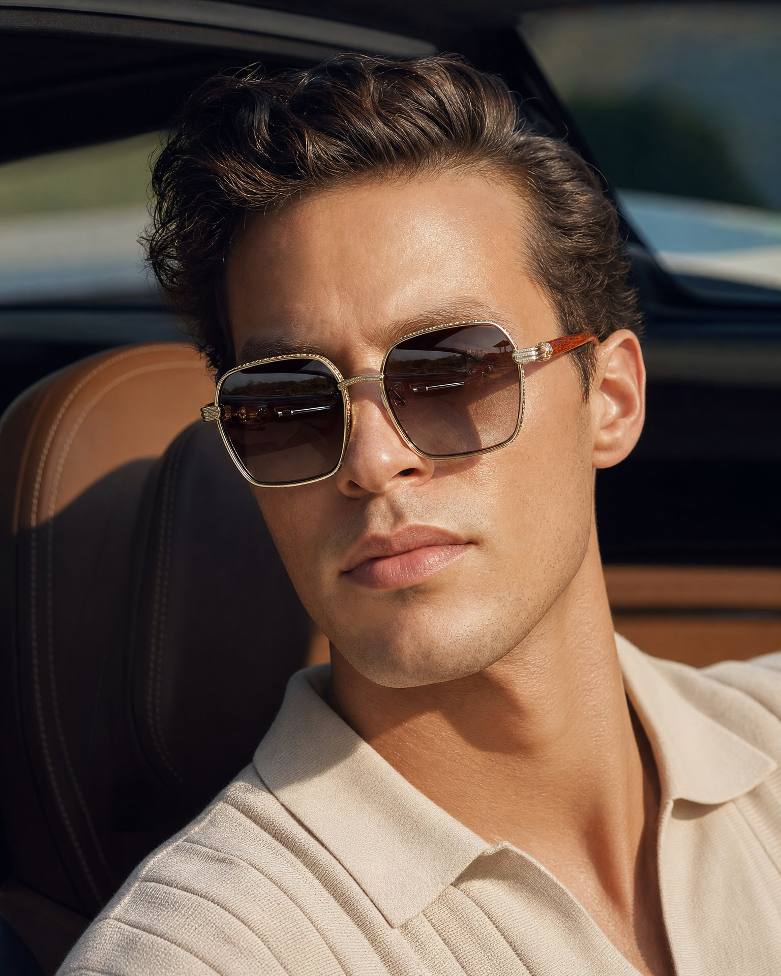 Giovanni Retro Wooden Sunglasses