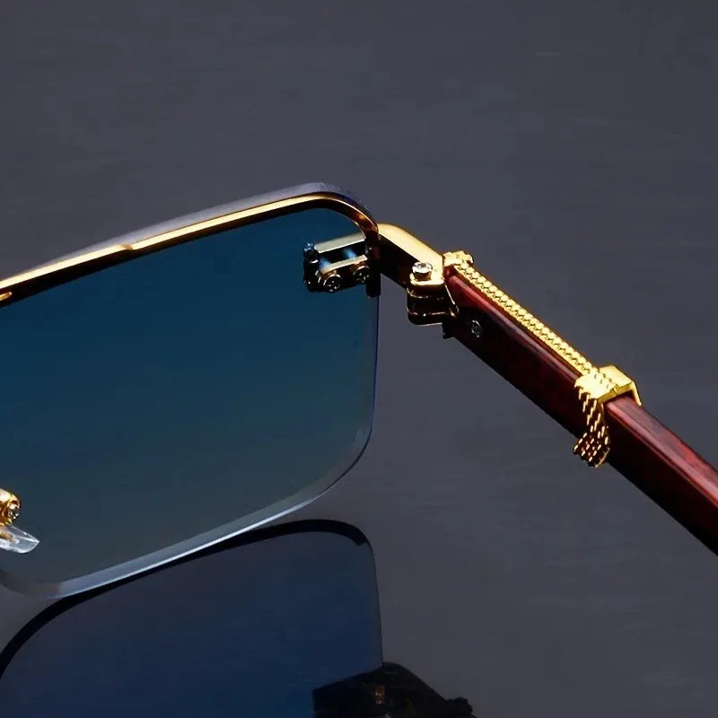 Colton Rimless Square Sunglasses