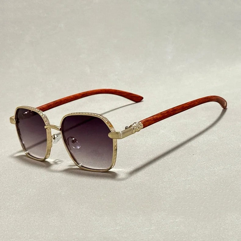 Giovanni Retro Wooden Sunglasses