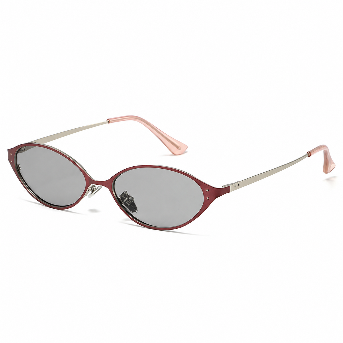 Nerelle Cat-Eye Sunglasses in Plum Gray, clean product view