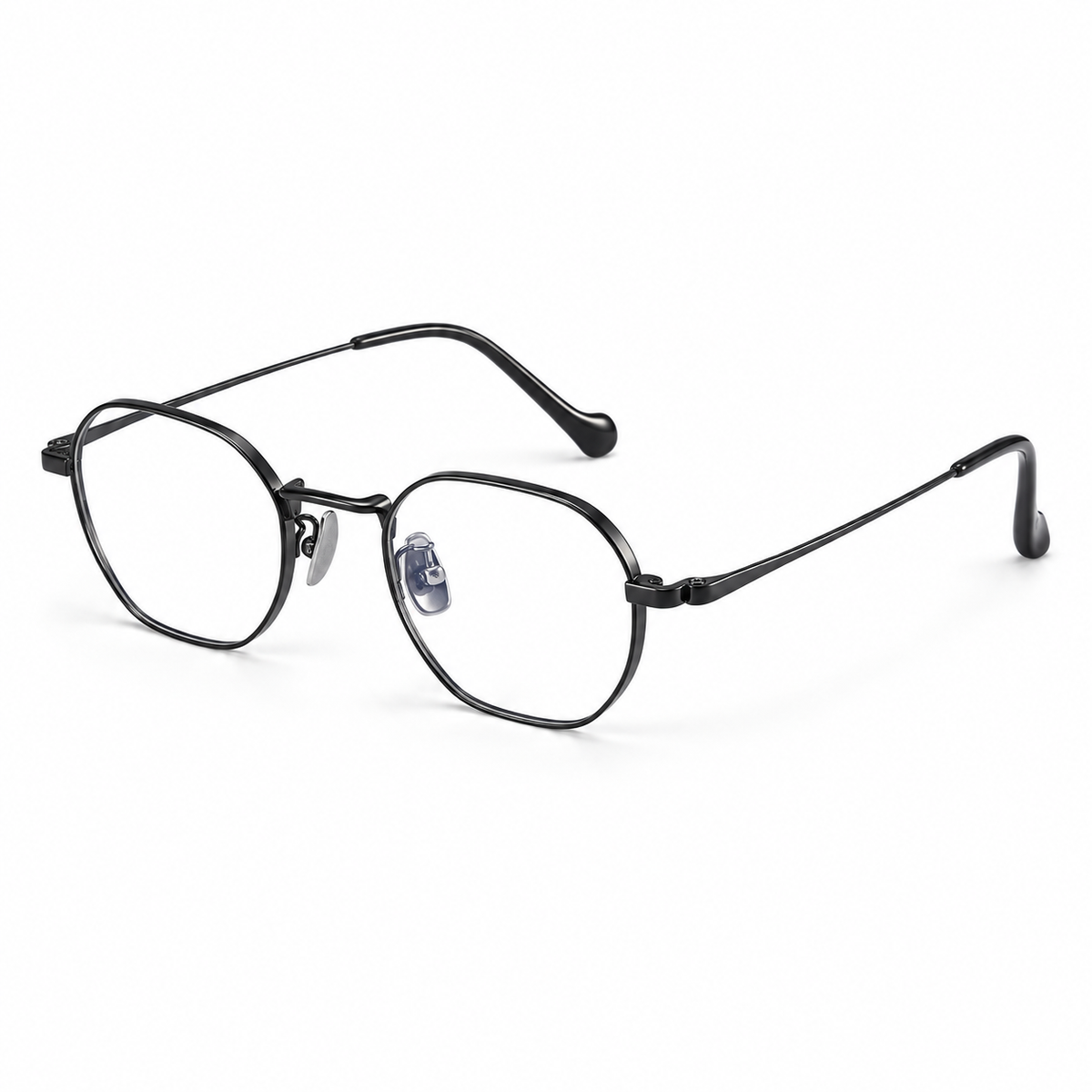 Soren Titanium Frames in Black - product view on white background