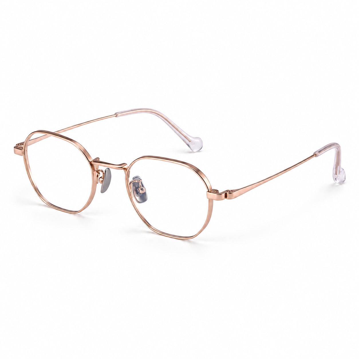 Soren Titanium Frames in Rose Gold - product view on white background