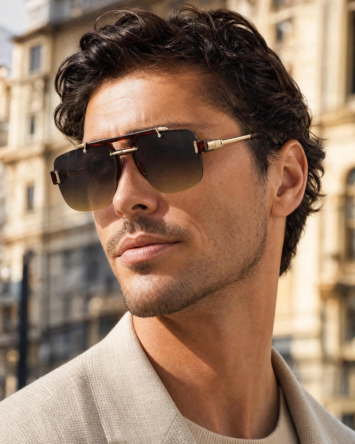 Aurelio Rimless Sunglasses