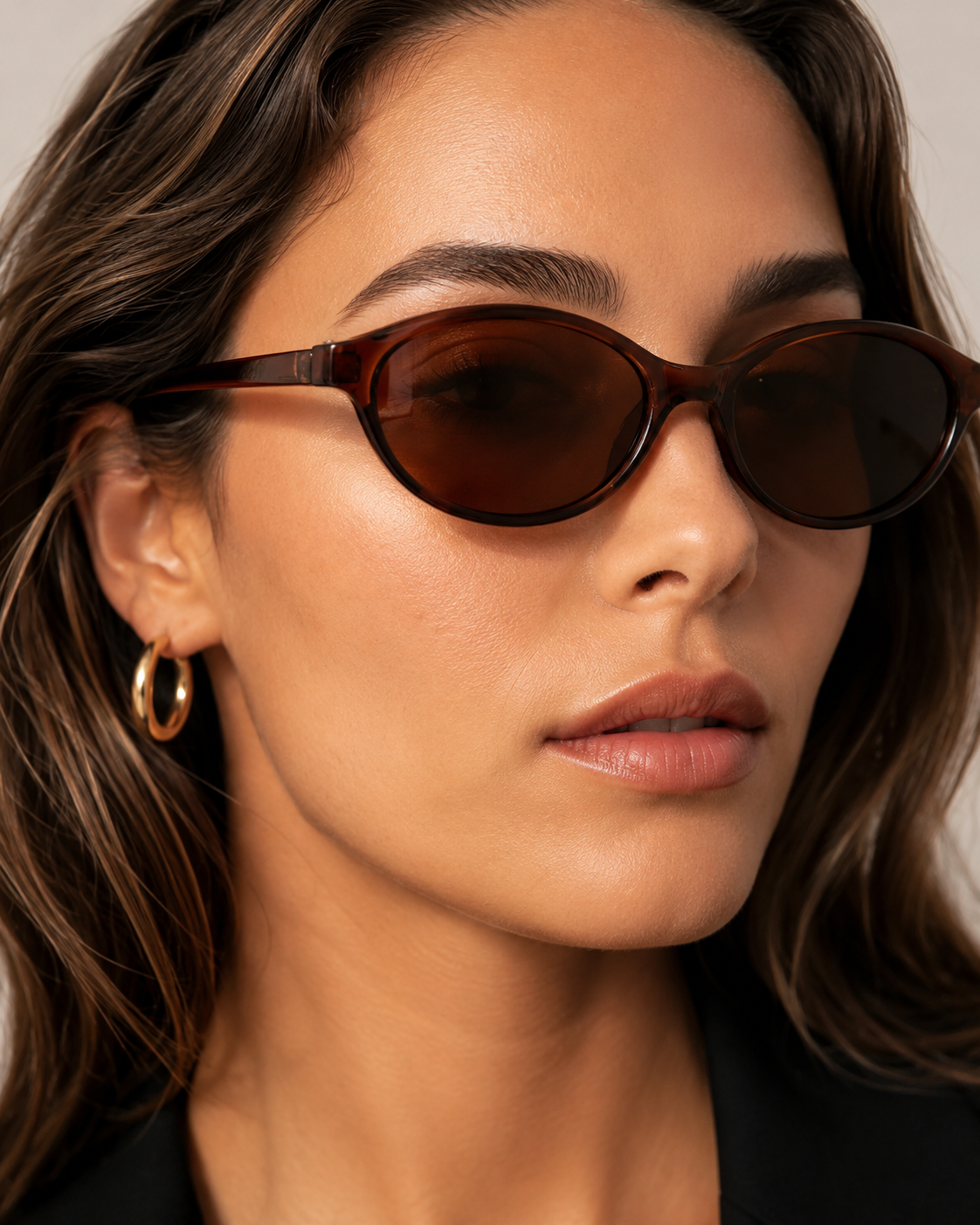 Anouk Oval Sunglasses