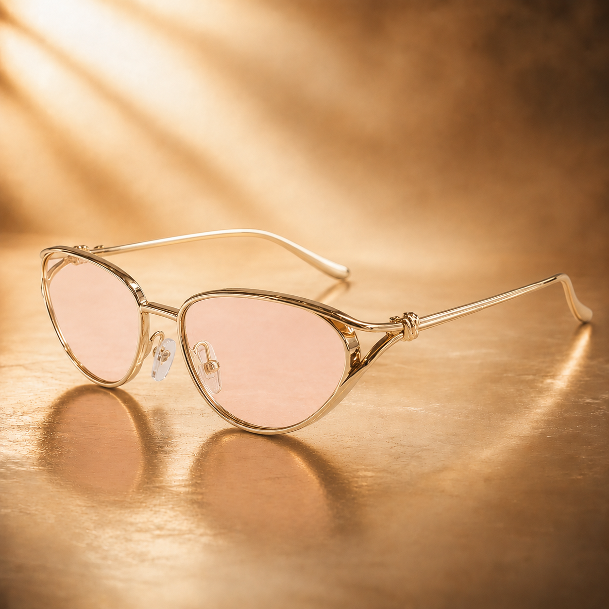 Aurelia Sculpted Metal Sunglasses