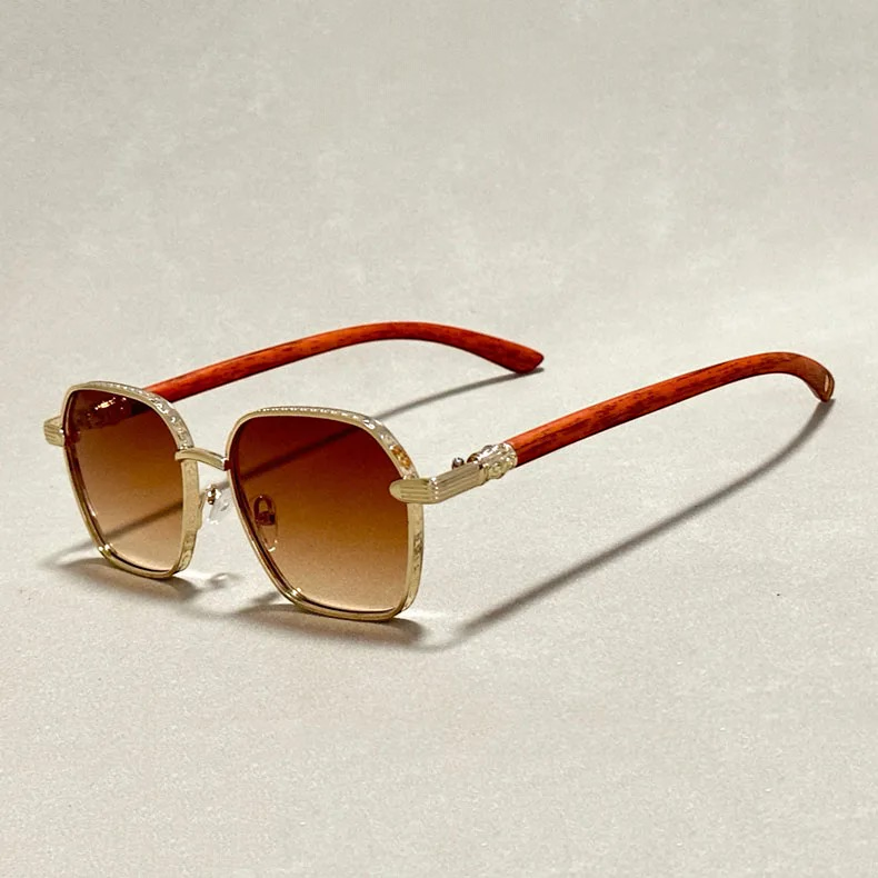 Giovanni Retro Wooden Sunglasses