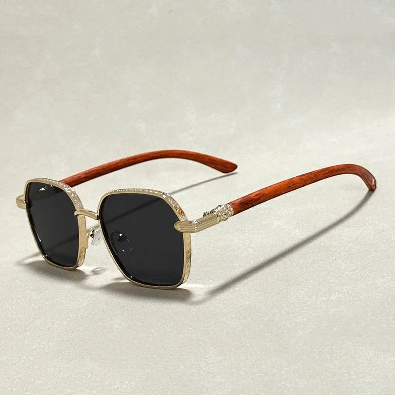 Giovanni Retro Wooden Sunglasses