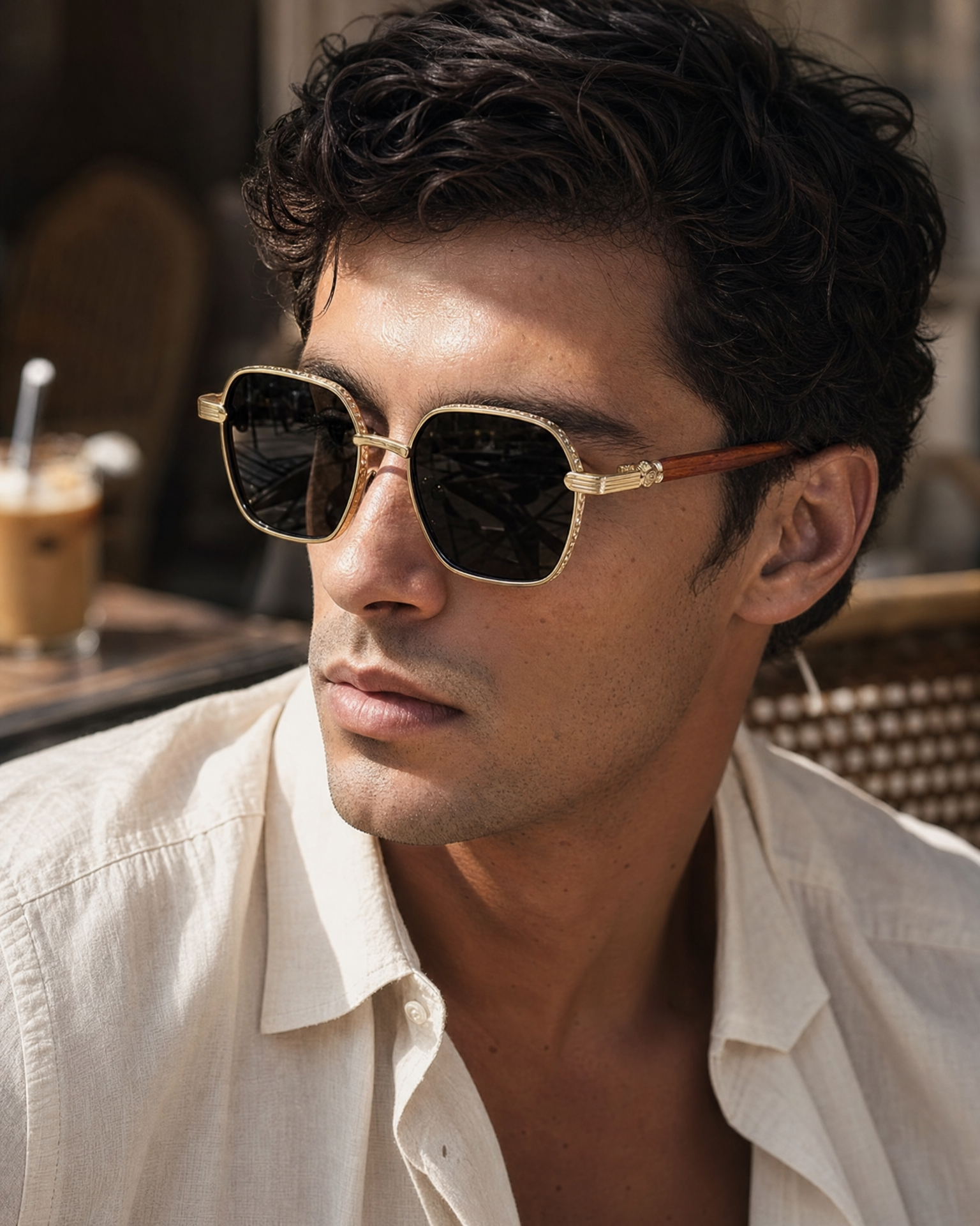 Giovanni Retro Wooden Sunglasses