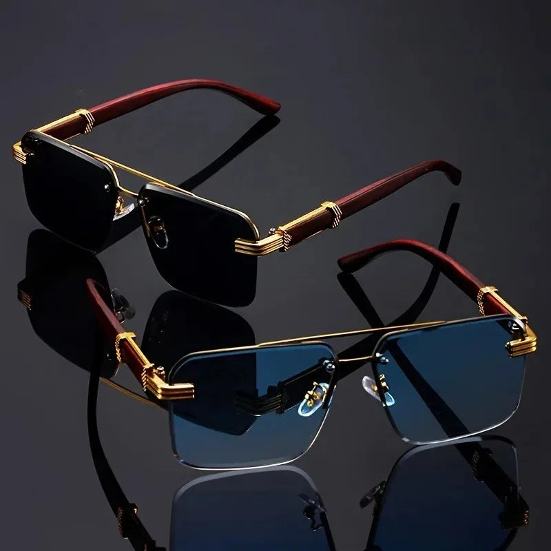 Colton Rimless Square Sunglasses