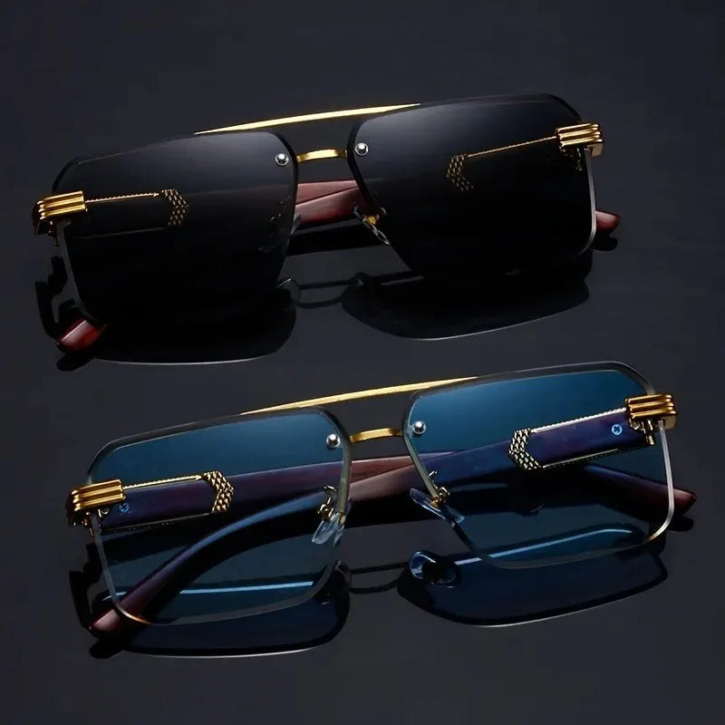 Colton Rimless Square Sunglasses