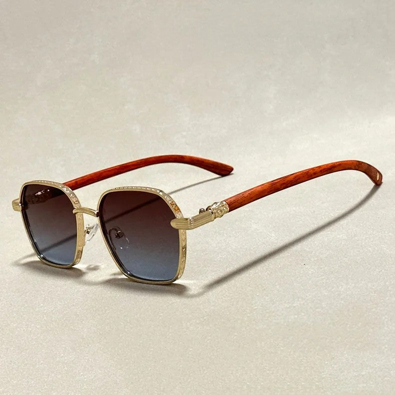 Giovanni Retro Wooden Sunglasses