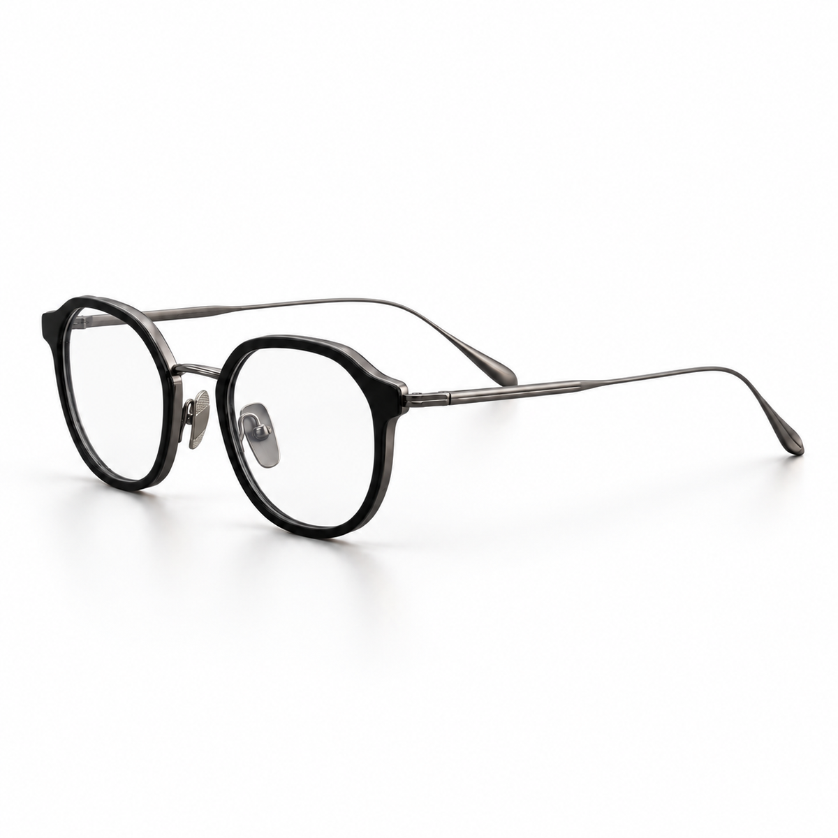 Hadley Titanium Frames in Black Gunmetal - product view on white background