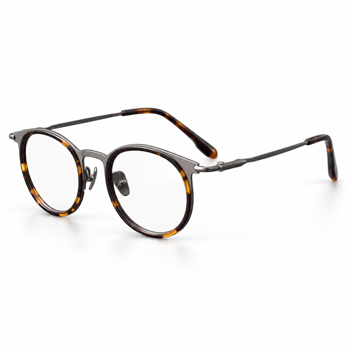 Valois Titanium Frames in Dark Tortoise - product view on white background
