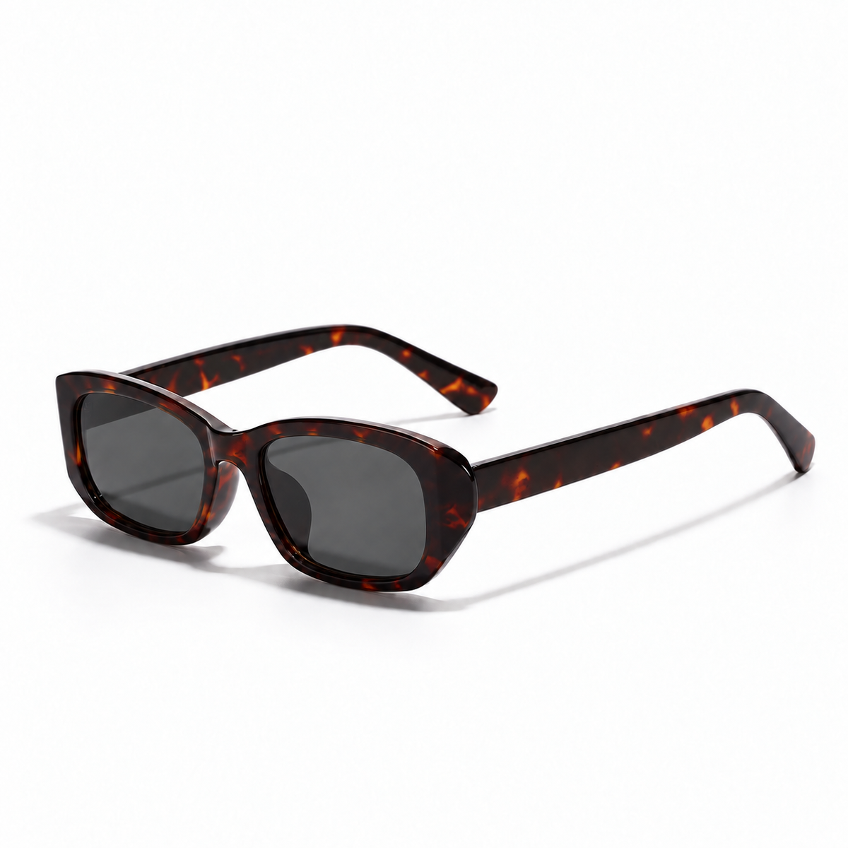 Marceau Square Sunglasses in Tortoise - product view on white background