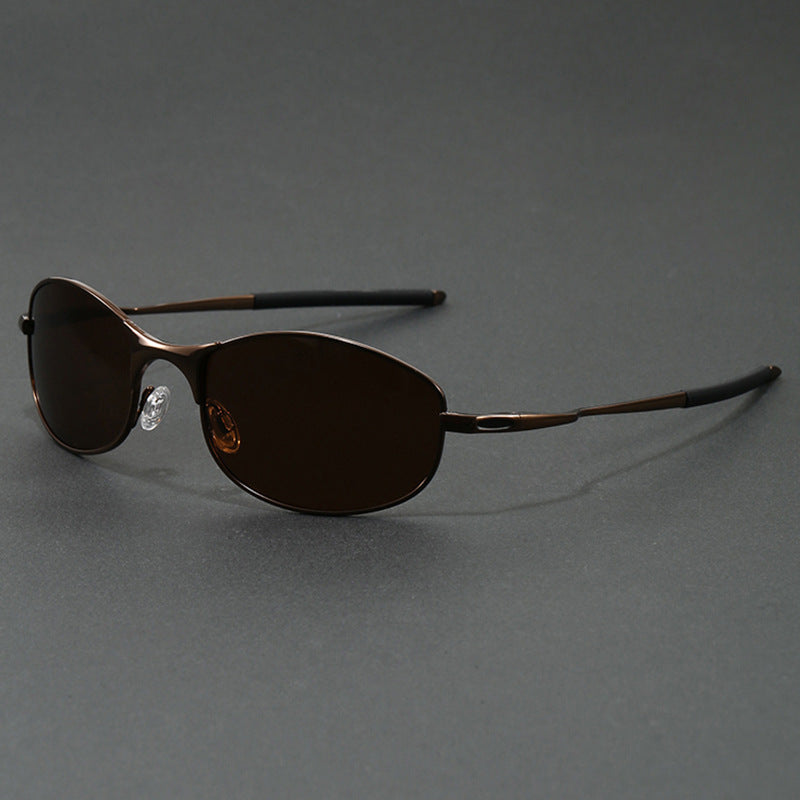 Rovello Polarized Sunglasses in Bronze Brown - product view on charcoal background