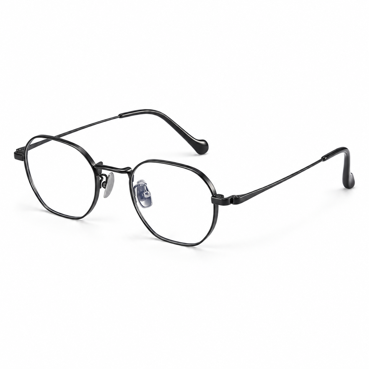 Soren Titanium Frames in Black - product view on white background