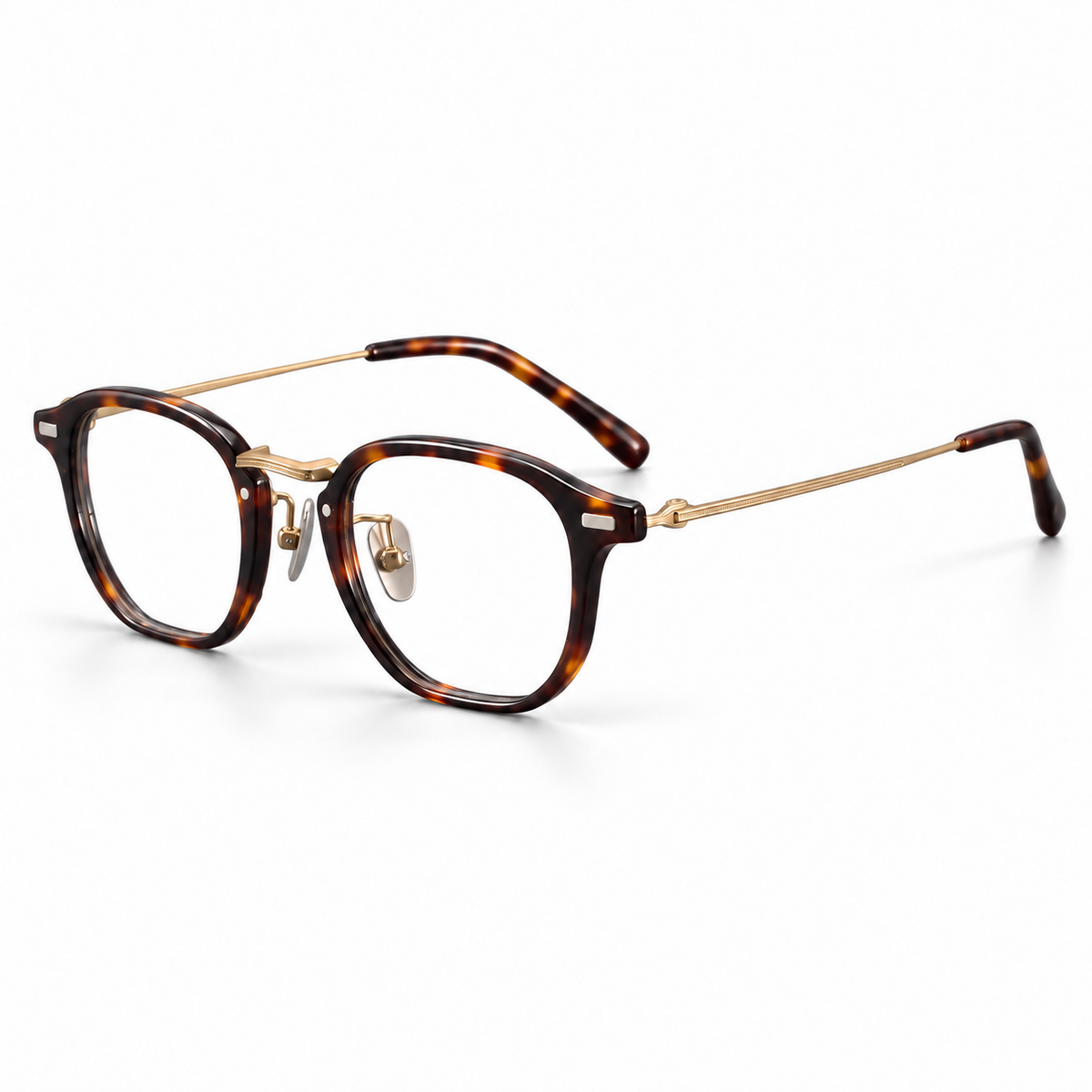 Moreau Geometric Frames in Tortoiseshell - product view on white background